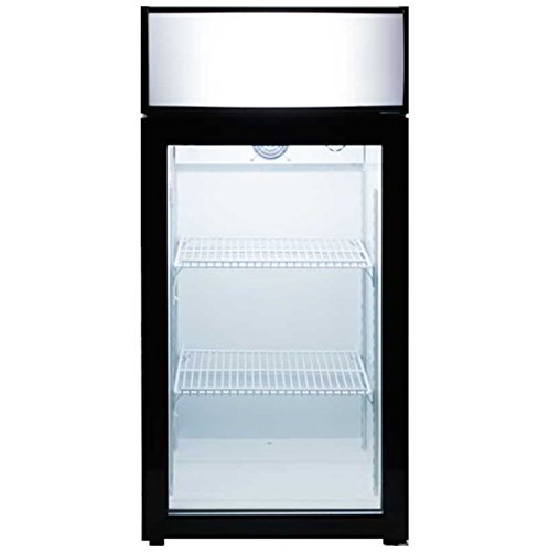 Click Here to See More Images 1 Glass Door White Countertop Refrigerator T80L NSF