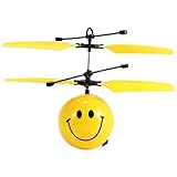 Flying Ball RC Toy Emoji Magic Ball, Hobbylane Infrared Sensor Aircraft,Hand Induced Flight Helicopter for Kids/Teenager,Learning Training Toys with Cartoon Expression (Smile)