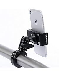 Soporte de metal para motocicleta para teléfono   por TACKFORM [serie Enduro ]   no requiere tirantes. Soporte sólido para iPhone y Samsung de tamaño regular y Plus. Agarre de resorte industrial.