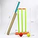 Hamkaw Kids Cricket Set, Cricket Stumps Spring Base,Backyard Cricket Sets - Kwik Cricket -NBR Rubber Water Proof Contents Bat, Ball, Stumps, Bail.