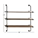 Deco 79 Wood Wall Shelf with Metal Brackets, 38