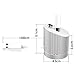 Simpeak Compatible for Apple Pencil Charger Stand Dock with Built-in Charging Cable, Aluminum, Silver