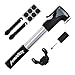 [Clearance Sale]MadBite Mini Bike Pump 120PSI Telescopic, Compact & Portable Bicycle Pump - With Gauge, BONUS 2 Tire Bars, 6-Piece Glueless Puncture Repair Kit, - Presta and Schrader Air Valves Pump