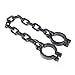 Plastic Prison Wrist Shackles Handcuffs Chain Links Toys for Halloween Haunted Home Cosplay Costume Party Decoration Prop Supplies