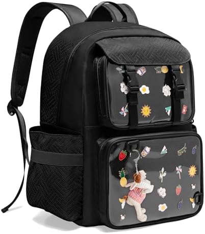 Ita Backpack Double Window Display Bag with Insert for Pins Cosplay Concert Ita Bag, Pin Display Bag, Ita Backpack, Pin Trading, Window  main image 4