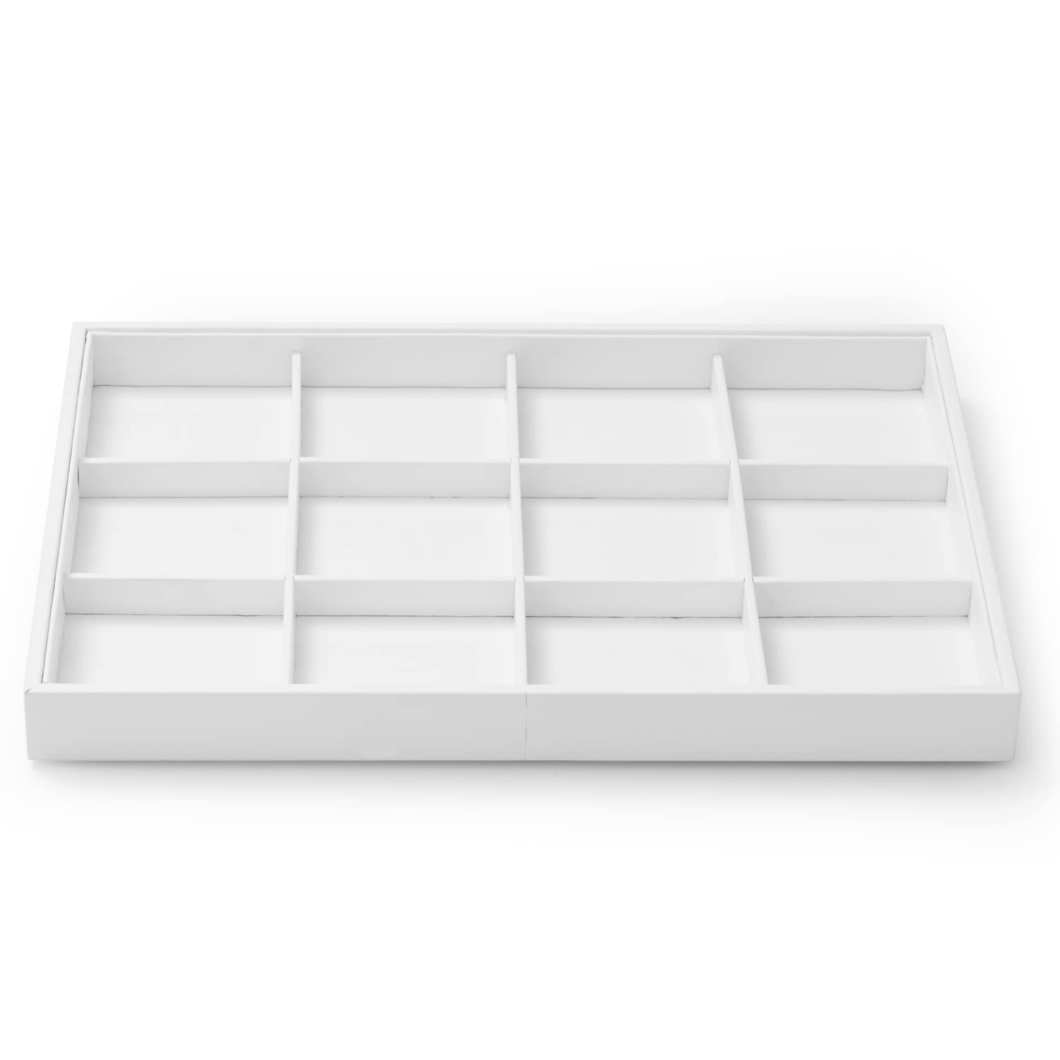 Oirlv PU Leather Jewellery Tray Stackable Jewellery Storage Tray Jewellery Display Trays for Necklace Earrings Rings Pendants Organiser and Display