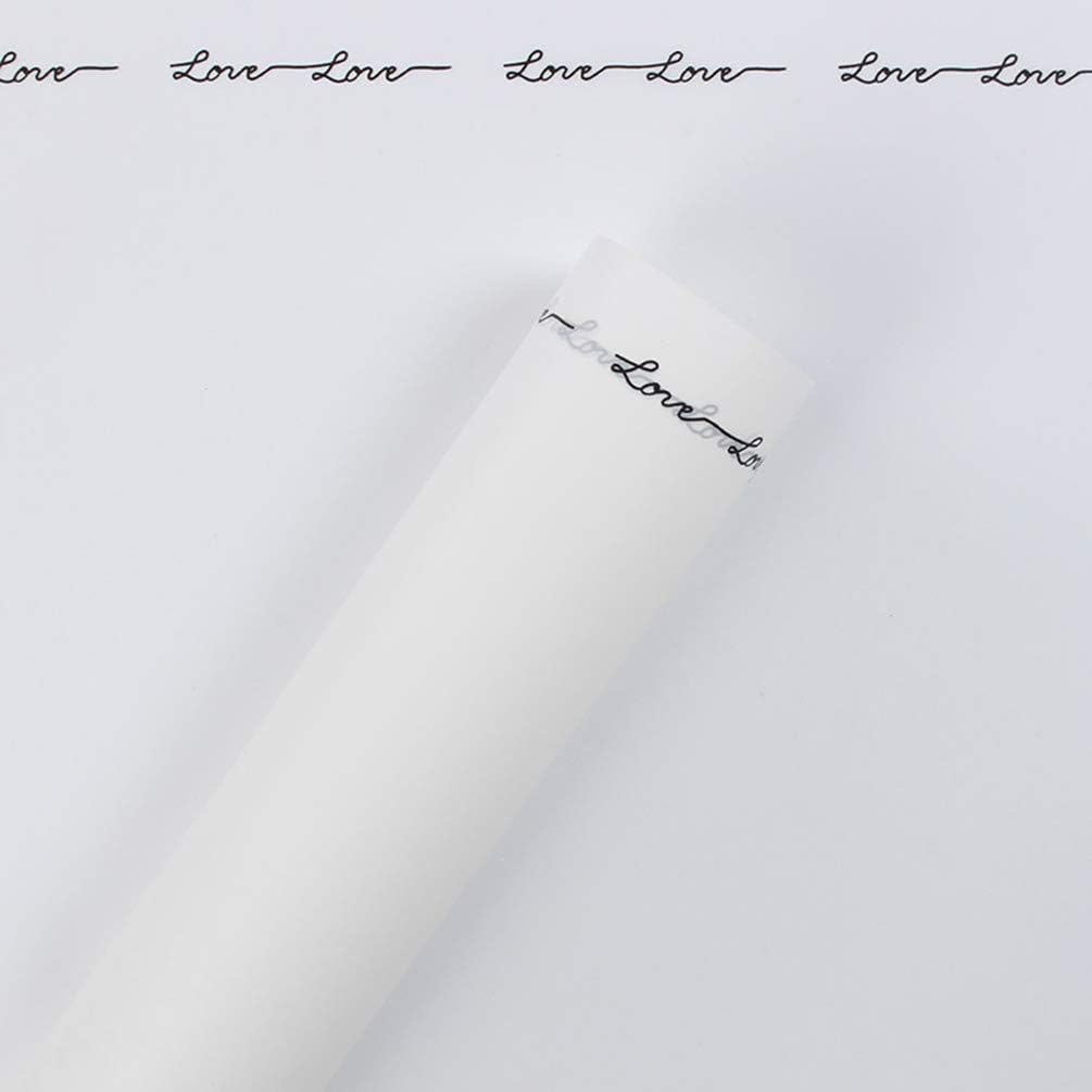 20 Counts Korean Vintage Style Waterproof Cellophane Flower Wrapping Paper Floral Wrapping Paper Bouquet Packaging Material Wrapping Paper Florist Supplies,23.6x23.6 Inch (White Black)