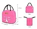 Muitifunction Canvas Bento Lunch Bag for Picnic Travel Tote Lunch Bag with Zipper Stylish Large Capacity Pink by Oneyongs