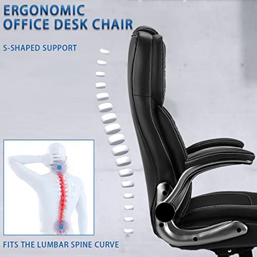 KCREAM Office Chair, Adjustable Computer Chair PU Leather Swivel Task