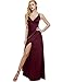 ANGVNS Women Strap Sleeveless Split Side Evening Dress Long Evening Gown