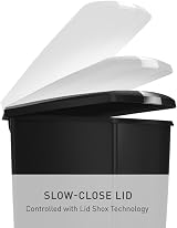 simplehuman 40 L Slim Pedal Bin Black – Waste Separation System view 3