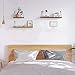 Amazing Roo Floating Shelves Wall Mounted Set of 3, Wood Wall Shelves with Black Metal Brackets, Storage Rack for Living Room/Kitchen/Bathroom/Bedroom/Office