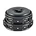 Junadael Lightweight Outdoor Camping Cookware Outdoor Hiking Picnic Travel Essential Pots and Pans Suit