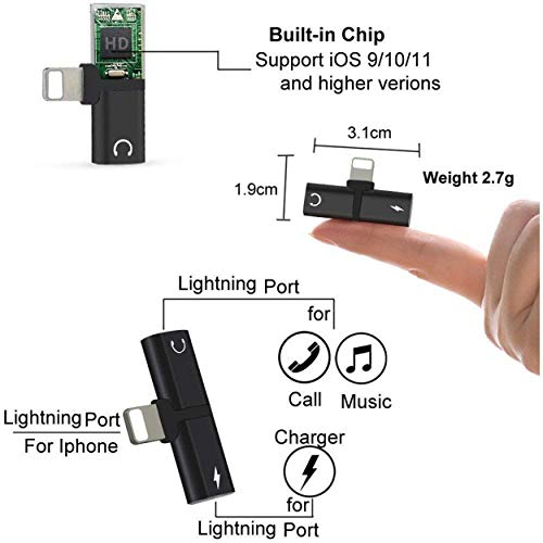 image for Hamdol for iPhone Adapter Headphone Jack Adapter for iPhone8/8Plus/7/7