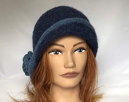 blue cloche hat