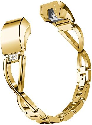 Metal Band for Fitbit Alta and Alta HR, HARRYSTORE Adjustable Replacement With Crystal Accessory Wrist Bands for Fitbit Alta HR/Fitbit Alta Bands