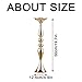 Sziqiqi Metallic Vase Centerpiece Stand 2Pcs for Wedding Table Centerpiece Flower Arrangement Tall Pillar Candle Holder, Gold 19.7in