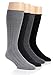 Calvin Klein Men's 4-Pack Solid Ribbed Dress Crew Socks, Graphite/Grey/Charcoal/Black, Large