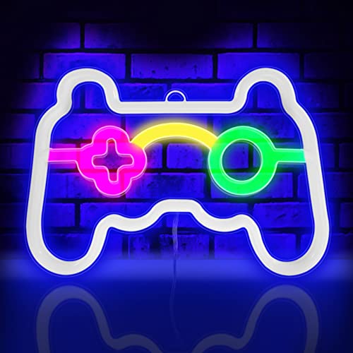 LED Neon Gamepad Sign Wall Decor USB