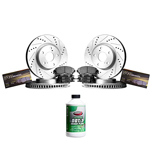 Hart Brakes Front Rear Brakes and Rotors Kit |Front Rear Brake Pads| Brake Roto…