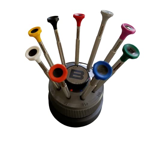 Swiss Made Professional Screwdrivers on Rotating Base with Bits Included Ref 30081-S09