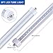 CNSUNWAY 8FT LED Bulbs, 45W 5400LM 6000K Super Bright, T8 T10 T12 FA8 Single Pin LED Tube Lights, Clear Cover, Ballast Bypass, 8 Foot LED Bulbs to Replace Fluorescent Light Bulbs (Pack of 4)