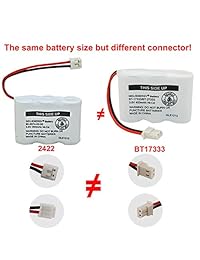 Geilienergy batería de teléfono inalámbrico para 400 mAh 3.6 V VTech BT-17333, BT-27333, CS2111, 01839, Sanyo: CLT3500, GESPCH06, Radio Shack: CS90174 12280731 23 956 23 9069 43 3215, novacell: 3 mr600 2 3AA 3 mr6002 3AA