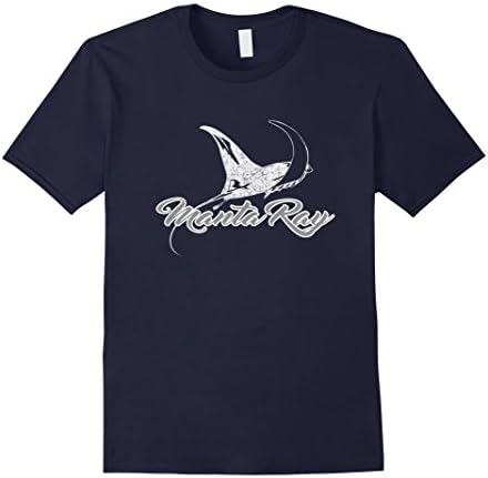 Mens Manta Ray or Sea Ray T-shirt Spotted Eagle Ray Shirt XL Navy