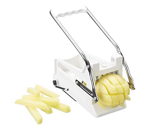 KitchenCraft Potato Chipper, French Fry Vegetable Cutter/Dicer Machine, Includes 2 Size of Blades