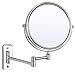 SONGMICS 5x Magnifying Wall Mount Makeup Mirror 8 Inch Two-Sided Swivel Extendable Bathroom Mirror Chrome UBBM513