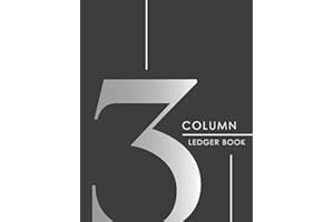 3 Column Ledger Book: Three Column Pad Letter Size for Bookkeeping, Expense Tracker & Record Book | Simple Accounting Ledger 