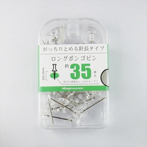 ミツヤ ロングボンゴピン 透明 35本 BX2-PBLTM