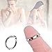 FST Metal Cock Ring, Cock Ring Adjustable Male Metal Penis Ring (Medium)