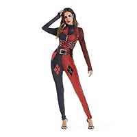 NUTY DESTY Difrases Halloween - Women Bodysuits Halloween Party Costumes 3D Skull Ghost Clothes A Rose Printing Jumpsuits