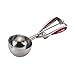 Cake Boss Stainless Steel Tools and Gadgets Mechanical Ice Cream Scoop with Red Silicone Grips