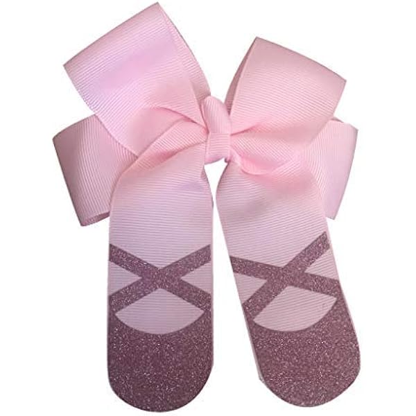 Amazon.com : Glitter Ballet Hair Bows with Rhinestones