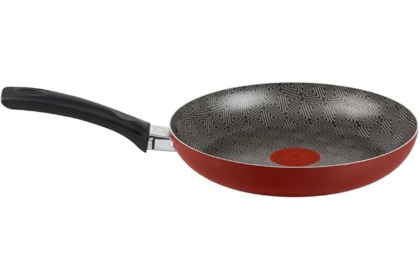 Frigideira Rochedo Facilita Vermelho 24cm com Antiaderente Resist - Limpa Fácil e Dura Mais, reforçado com partículas minerai