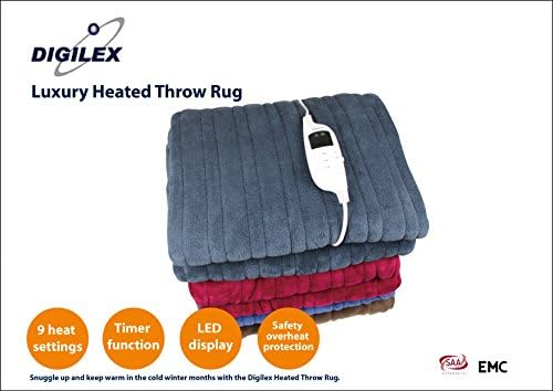 Heated Throw Rug Electric Snuggle Blanket And Washable Dark Grey Color Dark Grey Amazon Com Au Health Personal Care