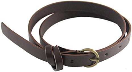 Bigban Women's Fashion Cross Vintage Accessories 8-shaped Casual Thin Leisure Belt (Coffee)