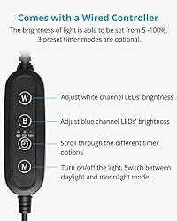 NICREW 30 Watts Aquarium LED Reef Light, Dimmable