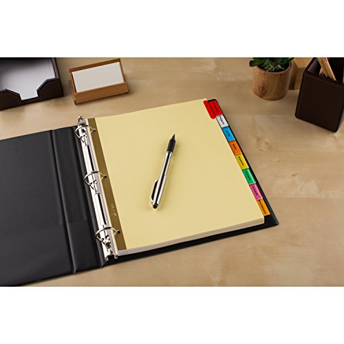 Avery Big Tab Insertable Dividers, Buff Paper, 8 Multicolor Tabs, 1 Set