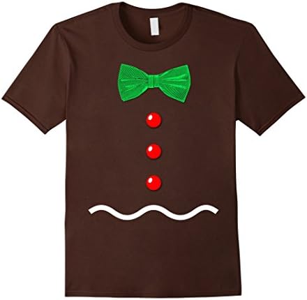Mens Ugly Christmas Sweater Costume Shirt Gingerbread T-Shirt 2XL Brown