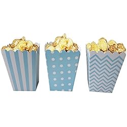 Popcorn Boxes, Blue, Pack of 36