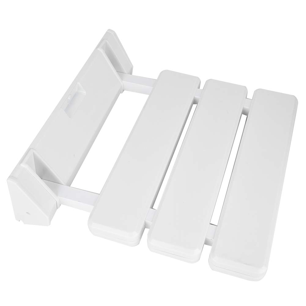 Wakects Wall Mount Shower Seat, Shower Chair Stool Aluminium Alloy Bath Stool Bench Folding Bath Seating for Bathroom Hotel Older 130Kg Load