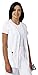 Cherokee Poplin Button Front Vest Scrub Tops Women, White; L