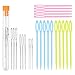 24 Pcs Large-Eye Blunt Needles by iFergoo, 9 Pcs Stainless Steel Sewing Needle and 15 Pcs Plastic Lacing Needles, Hand Sewing Quilting for Leather Projects and Sewing Handmade Craft