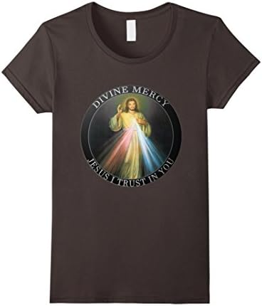 Women's Divine Mercy Tshirt Medium Asphalt