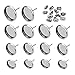 40pcs Mixed 8mm 10mm 12mm 14mm Stainless Steel Blank Stud Earring Bezel Setting for Jewelry Making with 40pcs Surgical Steel Earring Backs DIY Findings M259