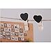 Tinksky Wooden Heart Pegs Clips Mini Wooden Photo Paper Clothing Clothespin Wedding Card Picture Hanging Holder Party Decor Pack of 10 (Black)