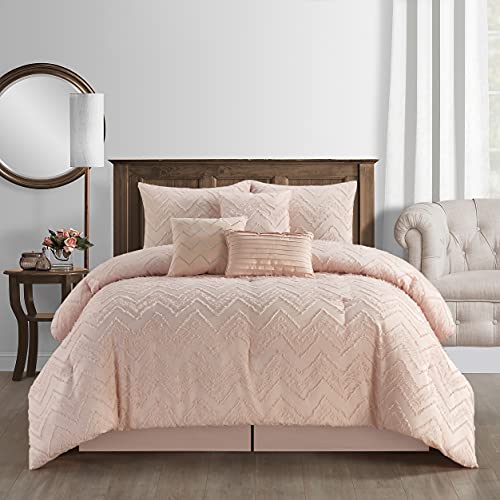 Stratford Park Blush Queen Comforter Set, 7 Piece